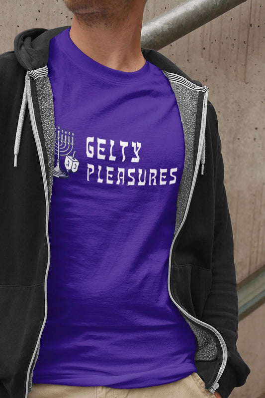 "Gelty Pleasures" Hanukkah Tee IvriTees